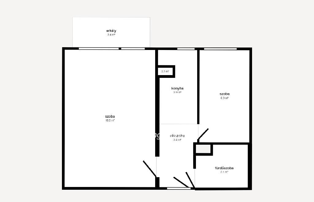 Eladó Miskolc Győri kapu lakás 35 m²